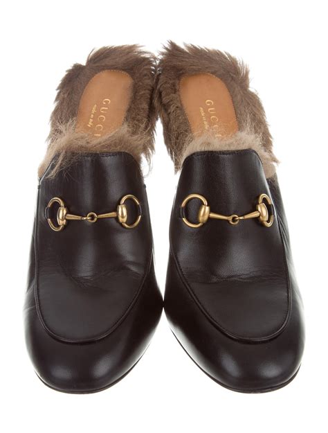 gucci shoes men goat fur|Gucci princetown mules with fur.